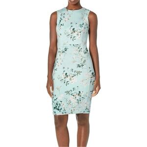 Calvin Klein Floral Midi Dress - Light Blue